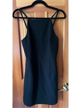 French Connection Black Midi Dress with Double Straps